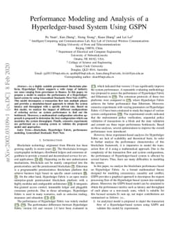 Performance Modeling and Analysis of a Hyperledger-based System Using
  GSPN
