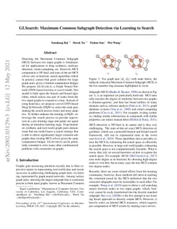 GLSearch: Maximum Common Subgraph Detection via Learning to Search