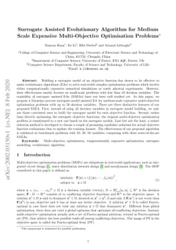 Surrogate Assisted Evolutionary Algorithm for Medium Scale Expensive
  Multi-Objective Optimisation Problems