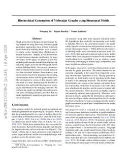 Hierarchical Generation of Molecular Graphs using Structural Motifs