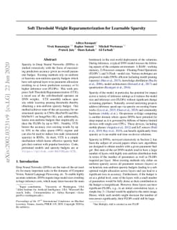 Soft Threshold Weight Reparameterization for Learnable Sparsity