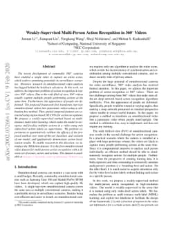 Weakly-Supervised Multi-Person Action Recognition in 360$^{\circ}$
  Videos
