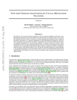 Few-shot Domain Adaptation by Causal Mechanism Transfer