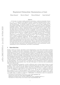 Regularized Submodular Maximization at Scale