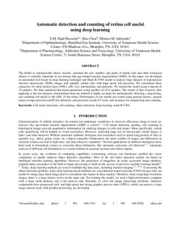 Automatic detection and counting of retina cell nuclei using deep
  learning