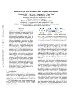Bilinear Graph Neural Network with Neighbor Interactions