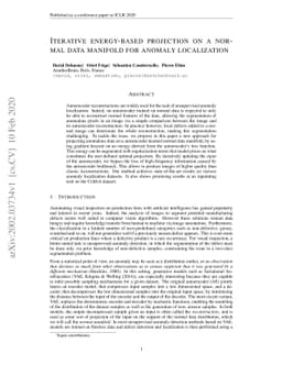 Iterative energy-based projection on a normal data manifold for anomaly
  localization