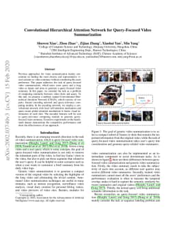 Convolutional Hierarchical Attention Network for Query-Focused Video
  Summarization