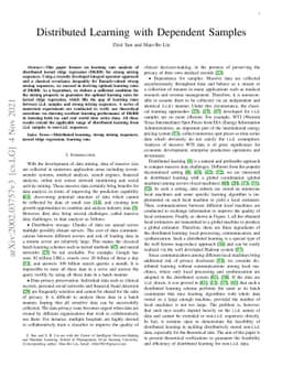 Distributed Learning with Dependent Samples