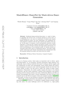 Music2Dance: DanceNet for Music-driven Dance Generation