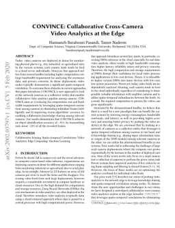 CONVINCE: Collaborative Cross-Camera Video Analytics at the Edge