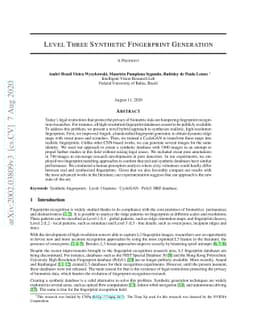 Level Three Synthetic Fingerprint Generation