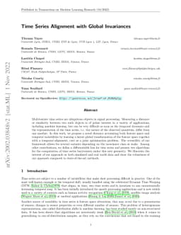 Time Series Alignment with Global Invariances
