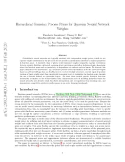 Hierarchical Gaussian Process Priors for Bayesian Neural Network Weights