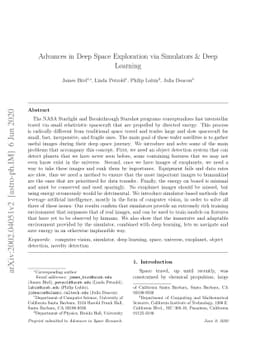 Advances in Deep Space Exploration via Simulators & Deep Learning