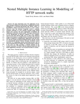 Nested Multiple Instance Learning in Modelling of HTTP network traffic