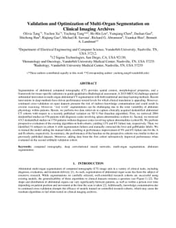 Validation and Optimization of Multi-Organ Segmentation on Clinical
  Imaging Archives