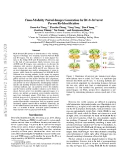 Cross-Modality Paired-Images Generation for RGB-Infrared Person
  Re-Identification