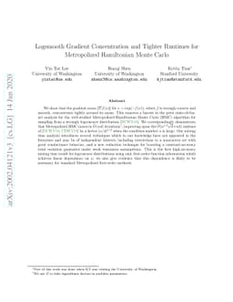 Logsmooth Gradient Concentration and Tighter Runtimes for Metropolized
  Hamiltonian Monte Carlo