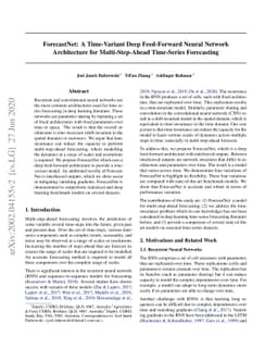 ForecastNet: A Time-Variant Deep Feed-Forward Neural Network
  Architecture for Multi-Step-Ahead Time-Series Forecasting
