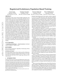 Regularized Evolutionary Population-Based Training
