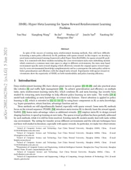 HMRL: Hyper-Meta Learning for Sparse Reward Reinforcement Learning
  Problem