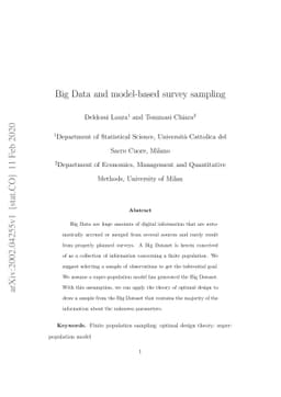 Big Data and model-based survey sampling