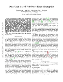 Data User-Based Attribute-Based Encryption