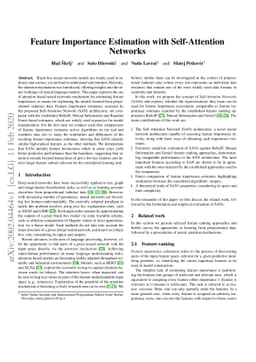 Feature Importance Estimation with Self-Attention Networks