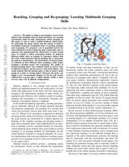 Reaching, Grasping and Re-grasping: Learning Multimode Grasping Skills