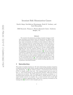 Invariant Risk Minimization Games
