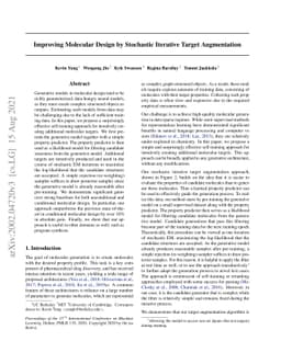 Improving Molecular Design by Stochastic Iterative Target Augmentation