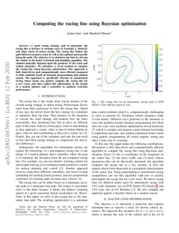 Computing the racing line using Bayesian optimization