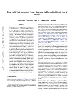 Deep Multi-Task Augmented Feature Learning via Hierarchical Graph Neural
  Network