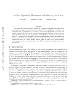 LaProp: Separating Momentum and Adaptivity in Adam