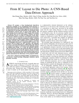 From IC Layout to Die Photo: A CNN-Based Data-Driven Approach