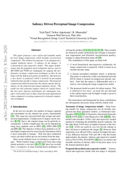 Saliency Driven Perceptual Image Compression