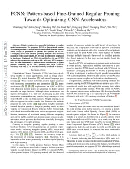 PCNN: Pattern-based Fine-Grained Regular Pruning towards Optimizing CNN
  Accelerators