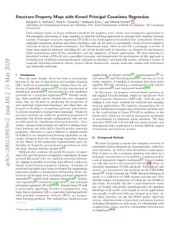 Structure-Property Maps with Kernel Principal Covariates Regression