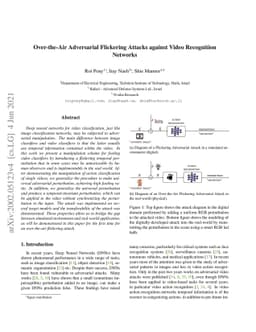 Over-the-Air Adversarial Flickering Attacks against Video Recognition
  Networks