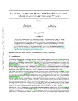 Recurrent Attention Model with Log-Polar Mapping is Robust against
  Adversarial Attacks