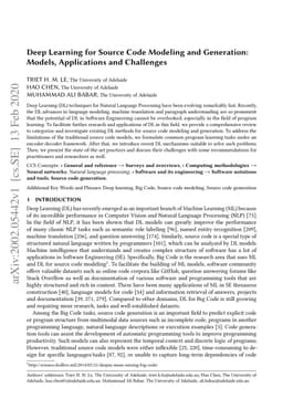 Deep Learning for Source Code Modeling and Generation: Models,
  Applications and Challenges