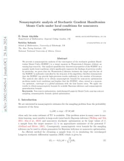 Nonasymptotic analysis of Stochastic Gradient Hamiltonian Monte Carlo
  under local conditions for nonconvex optimization