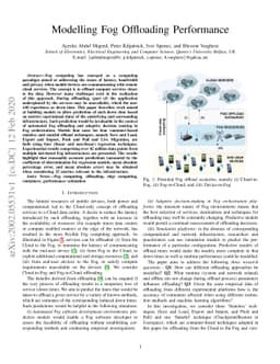 Modelling Fog Offloading Performance