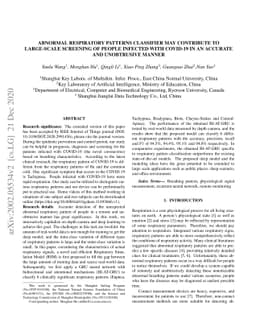 Abnormal respiratory patterns classifier may contribute to large-scale
  screening of people infected with COVID-19 in an accurate and unobtrusive
  manner