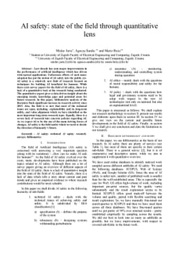 AI safety: state of the field through quantitative lens