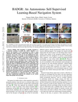 BADGR: An Autonomous Self-Supervised Learning-Based Navigation System