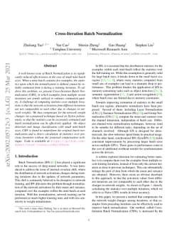 Cross-Iteration Batch Normalization