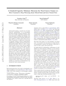 A Limited-Capacity Minimax Theorem for Non-Convex Games or: How I
  Learned to Stop Worrying about Mixed-Nash and Love Neural Nets