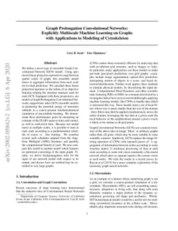 Graph Prolongation Convolutional Networks: Explicitly Multiscale Machine
  Learning on Graphs with Applications to Modeling of Cytoskeleton